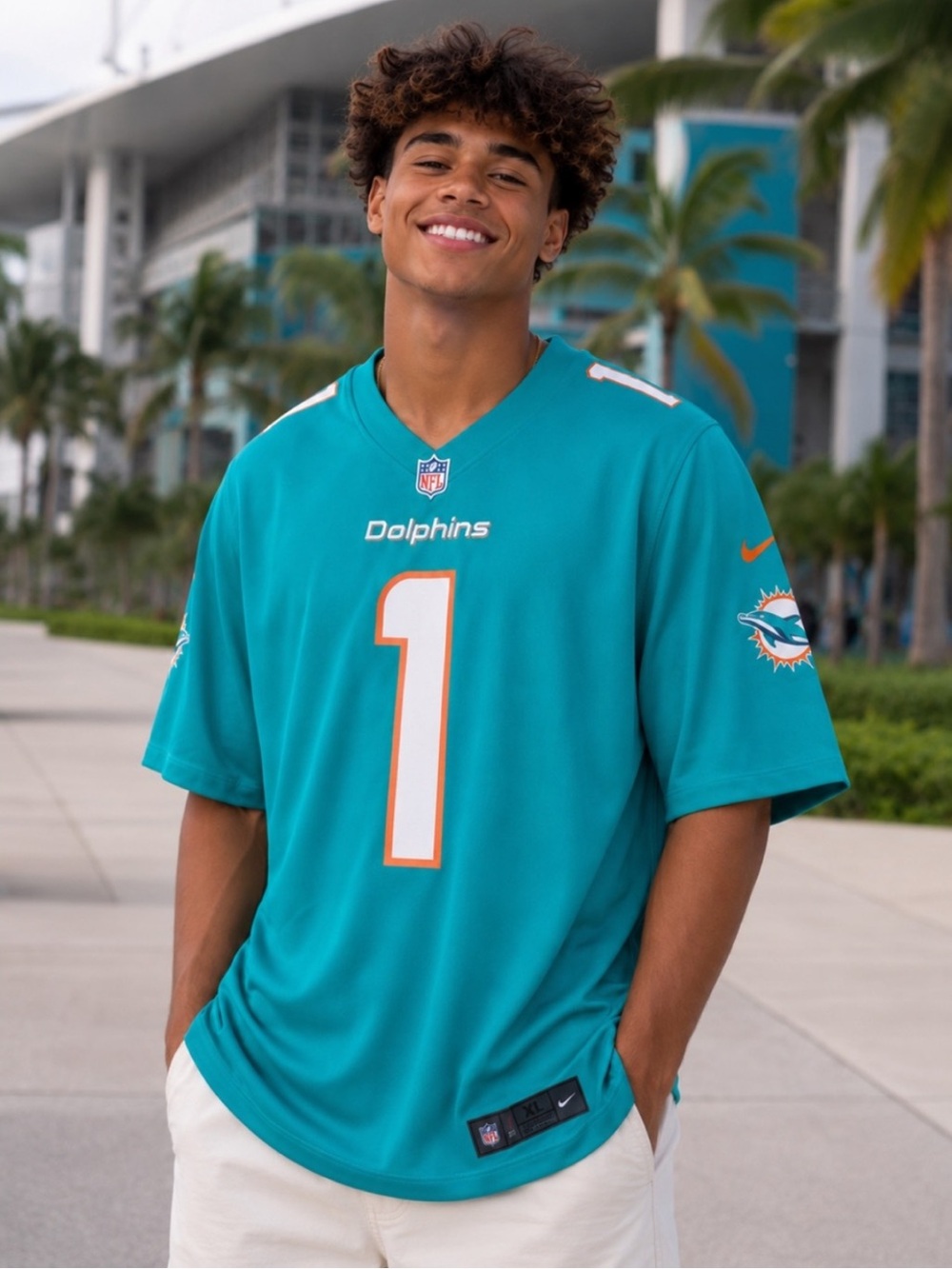 NWT Nike Football Jersey Aqua Men’s XL